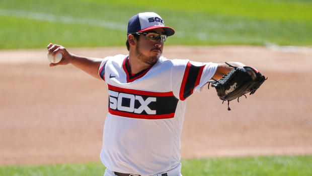 Dane Dunning no-hit five innings v KC 2020-08-30 (Dennis Wierzbicki) USATSI_14857241